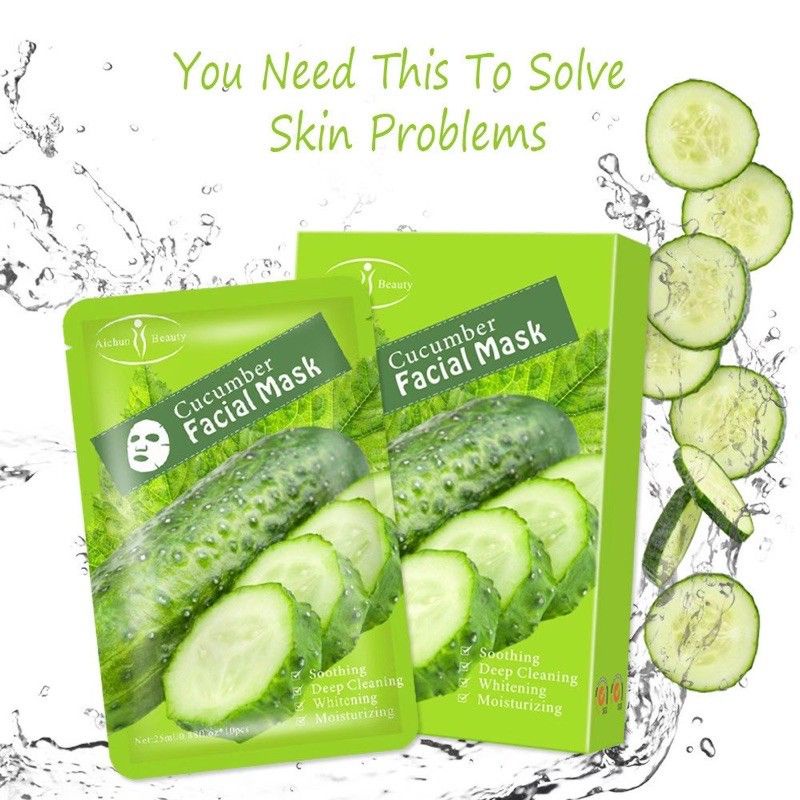 Cucumbers Face Mask Original Inside 10 Sheets One Box Shopee Singapore