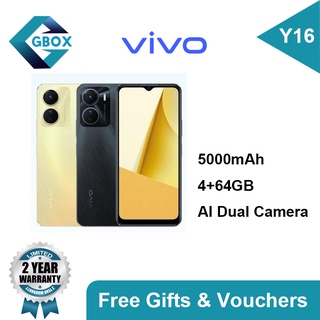 NTUC Voucher $10 | Vivo Y16 4GB+64GB 2 Years Official Warranty | Free Gifts