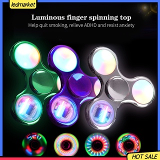 ledmarket Rotating Finger Spinner Light Effect Changing Patterns LED Electroplate Finger Fidget Hand Spinner for Home