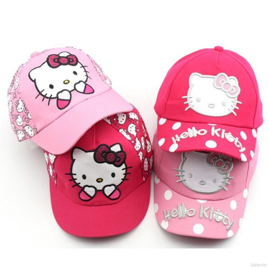 Kids Girls Hello Kitty Hat Baseball Cap Kids Children Cap Sun Hat ...