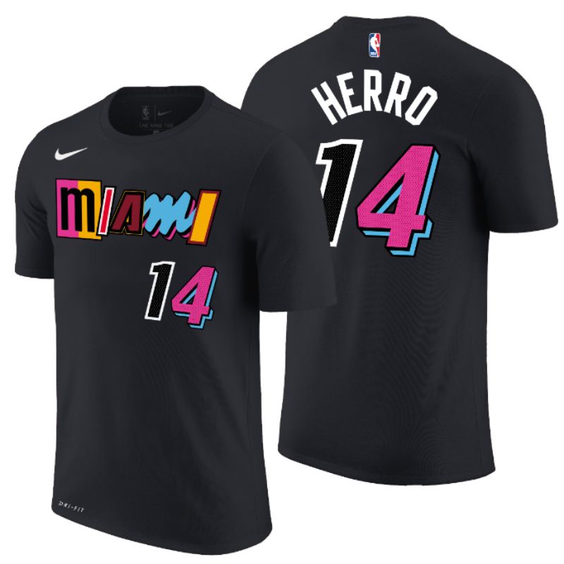 Nba Basketball T-shirt No. 14 Tyler Herro Miami Heat City Edition 2021 ...