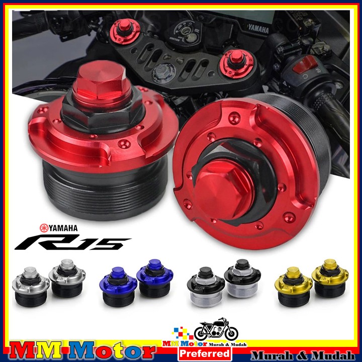 Yamaha Yzf R15 V3 Usd Fork Screw Nut Bolt Cap Adjustable Front Shock Absorber Preload Adjuster Mmmotor Mm Motor Shopee Singapore