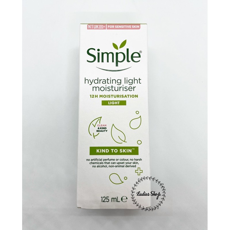 simple hydrating moisturiser ingredients