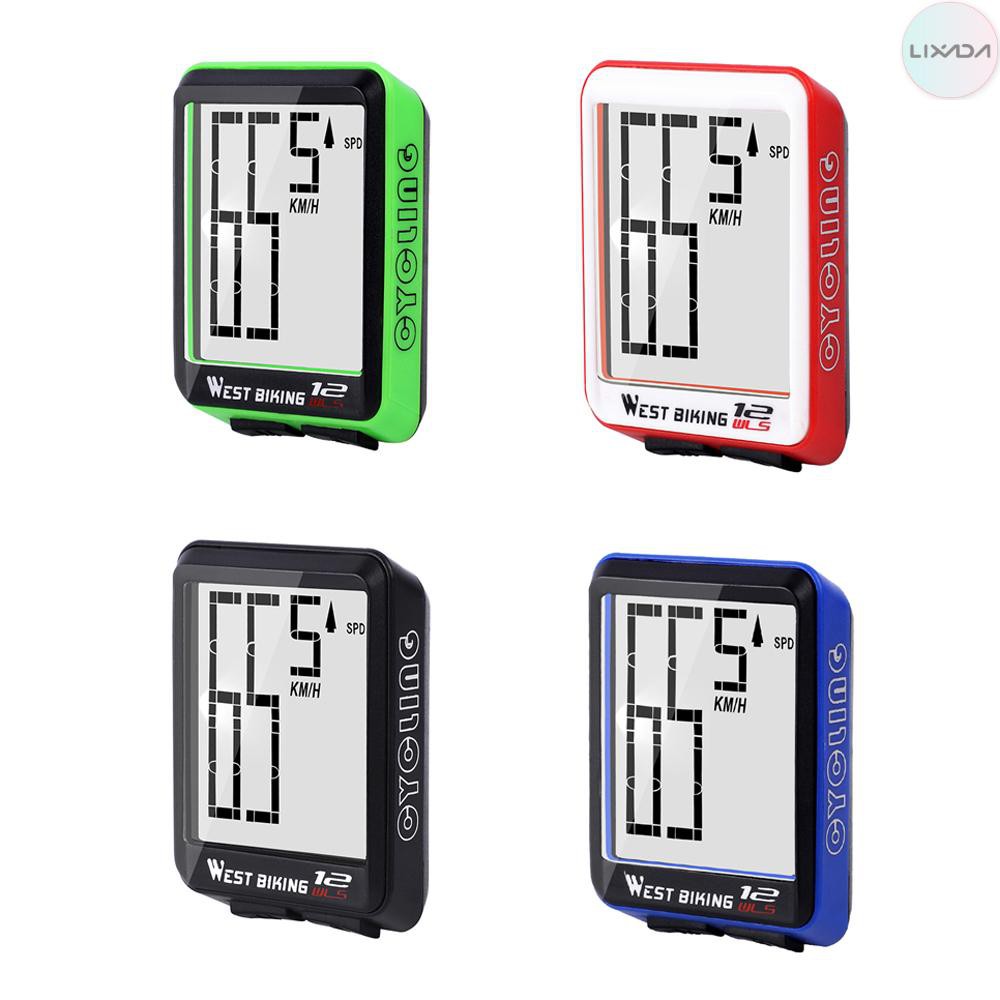 Lixada Wireless Bicycles Computer Large Digital Bike Computer Odometer Speedometer Bike