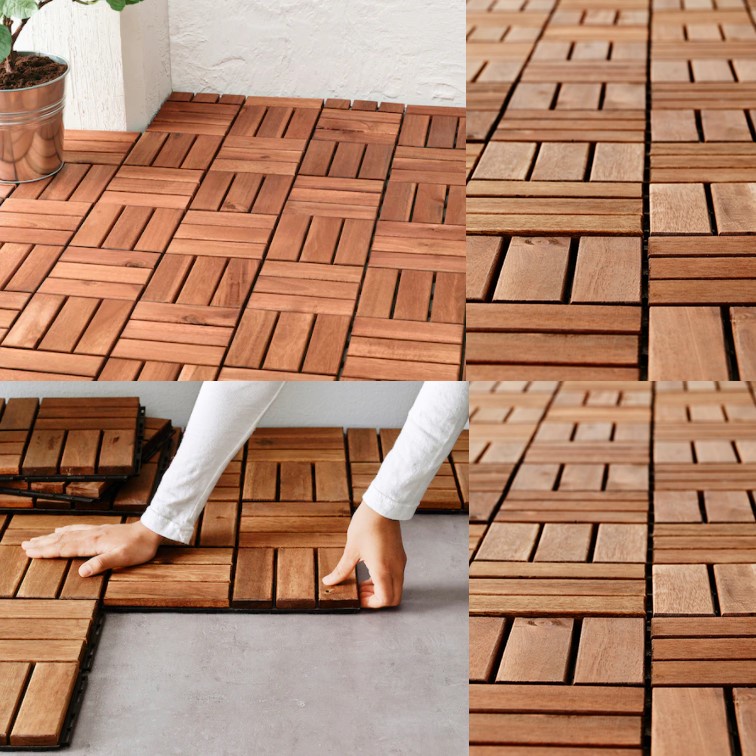 Wood Flooring Decking Garden Decoration, Garden Floor Tiles Ikea