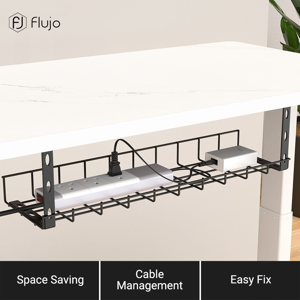 Under Desk Cable Management Tray, Desk Cord Organizer for Wire