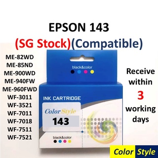 【SG】 EPSON 143 Ink Cartridge Compatible for ME-82WD 900WD 960FWD WF-3011 WF-7011 WF-7511 WF-3521