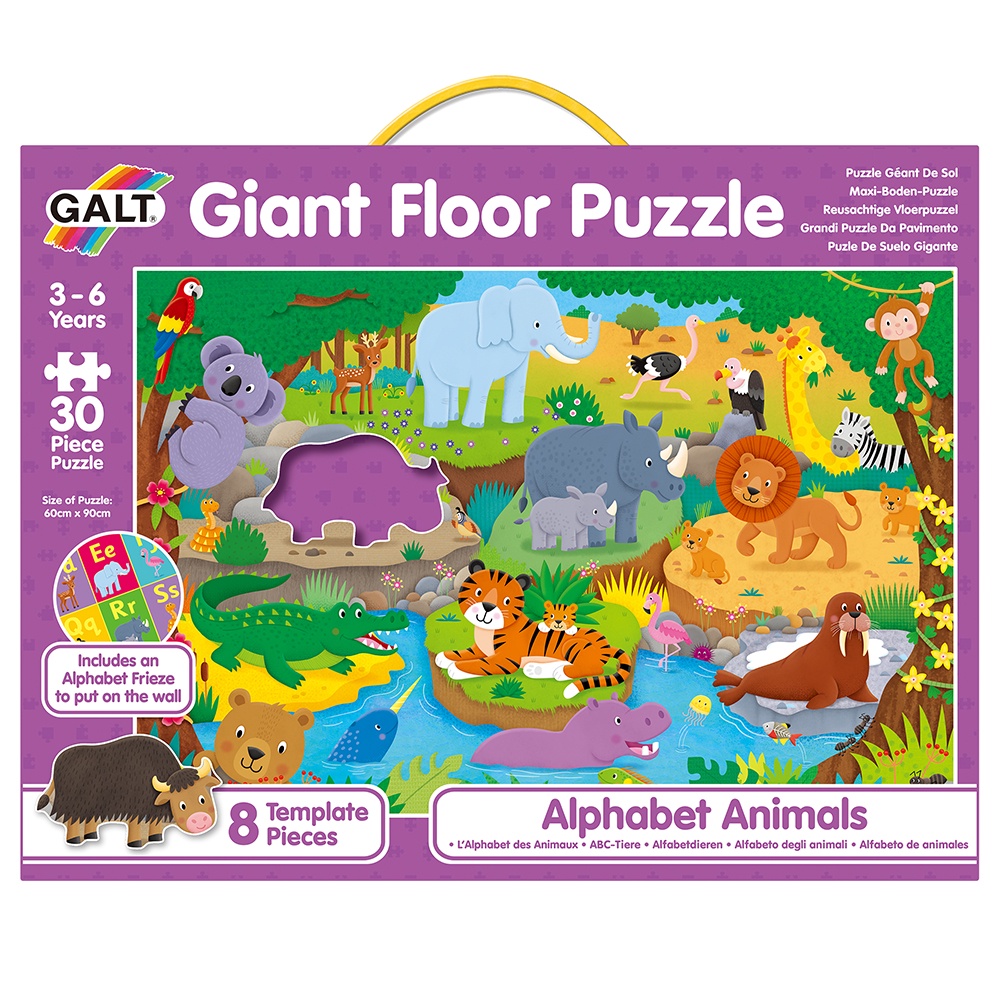 Galt Giant Floor Puzzle (Alphabet Animals) Infantino Shopee Singapore