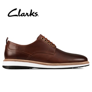 CLARKS Chantry Walk Dark Tan Leather Mens Shoes
