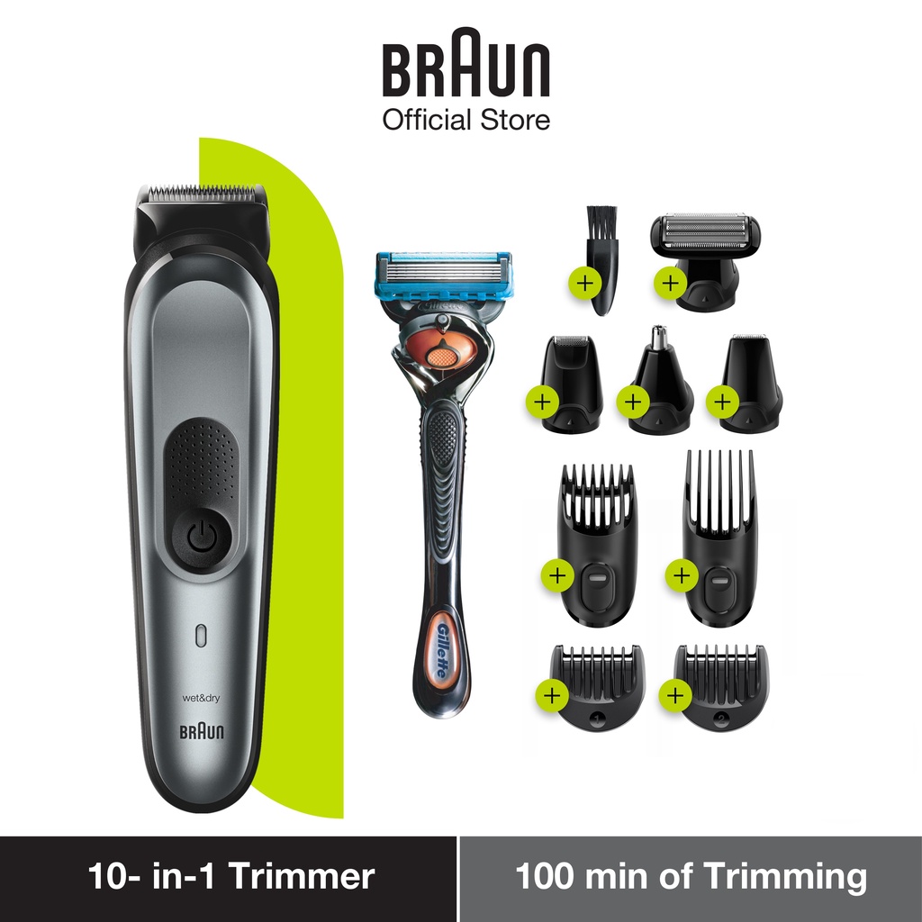 Braun MGK 7220 10-in-1 Multi Grooming Trimmer for Men with Hair Clipper  Beard Styler Beard Trimmer & Nose Trimmer | Shopee Singapore