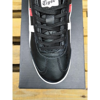 Onitsuka 66 sports shoes black and white red leather shoes casual men's shoes and women's Tigers shoes #4
