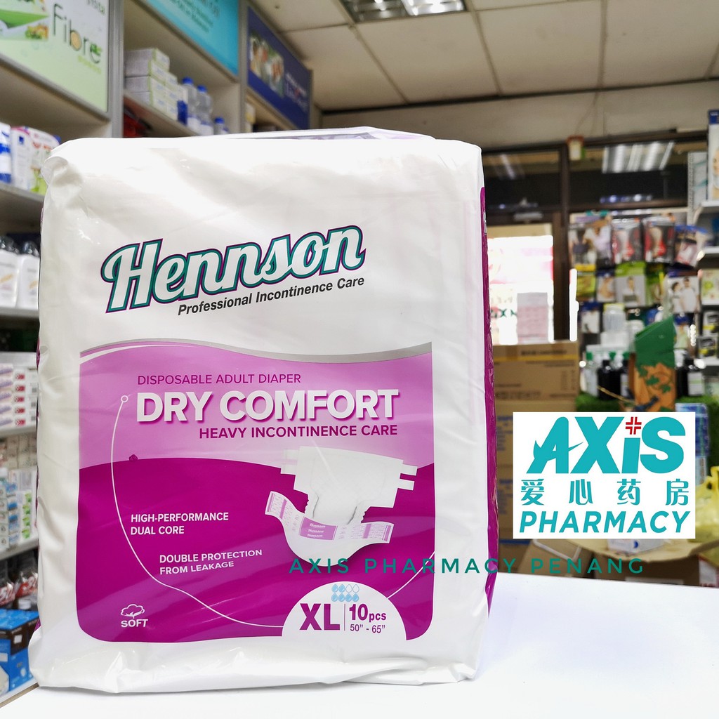 HENNSON Disposable Adult Diaper Heavy Incontinence Care size XL 10