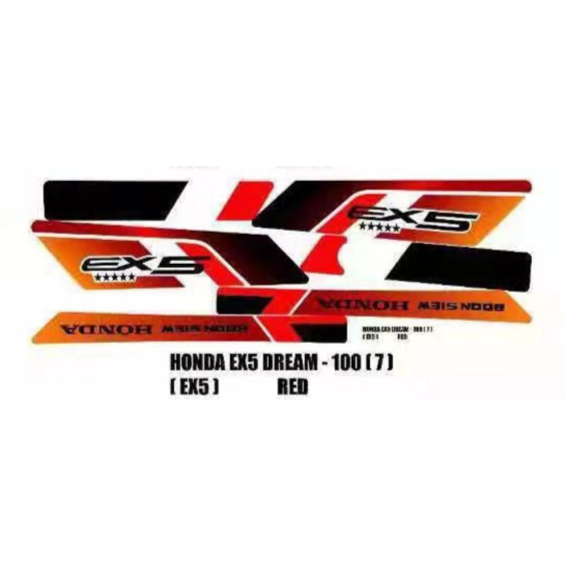 Shop Malaysia New Honda Ex5 Dream 100 7 Body Sticker All Color Ready Stock Shopee Singapore