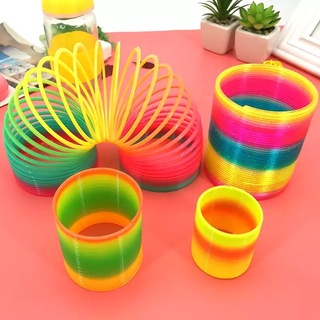 SG Local Stock Children Educational Bounce Toys Rainbow Spring ​Colorful Circle ​Magic Ring Kids Gift