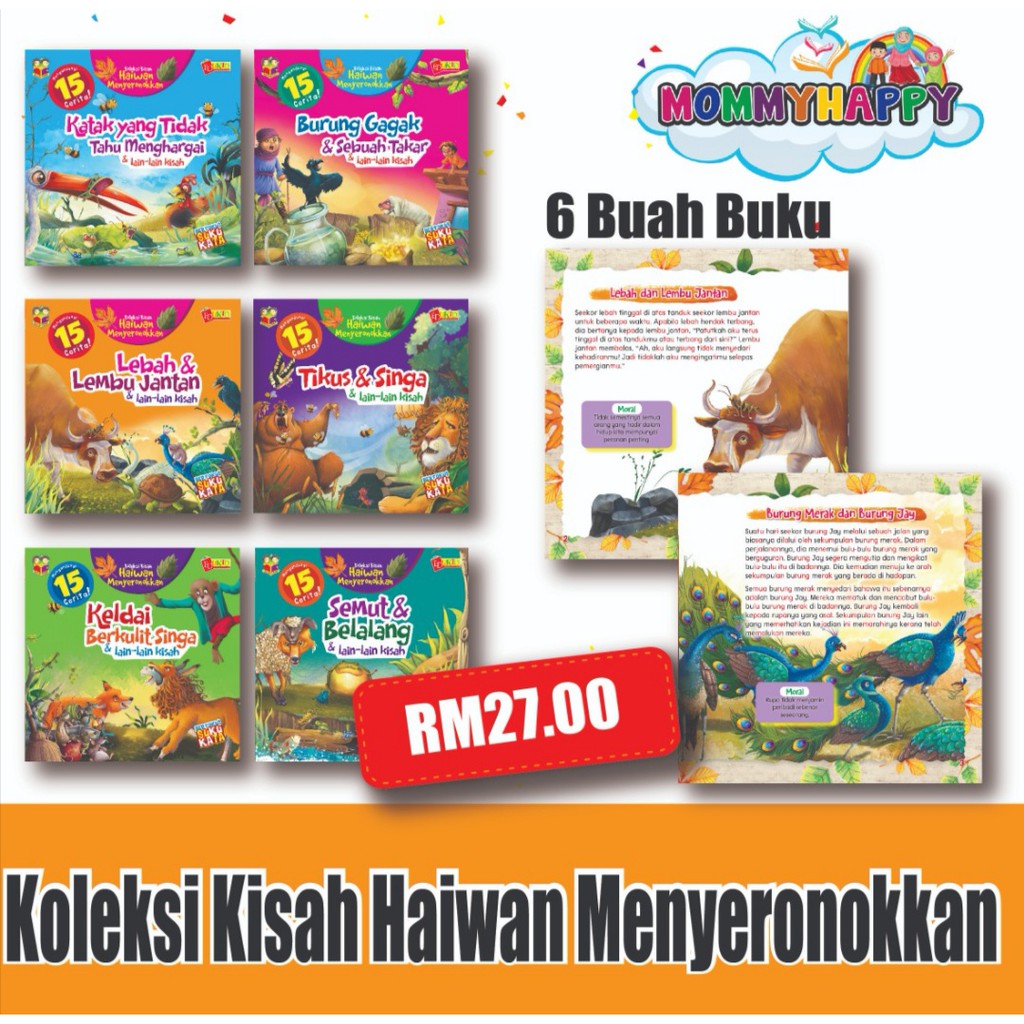 Buku Cerita Koleksi Haiwan Yang Menyeronokkan Hk Shopee Singapore