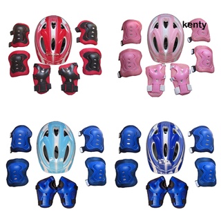 QX_ Kids Children Roller Skates Bike Safety Helmet Knee Elbow Wrist Guard Pad Set #3