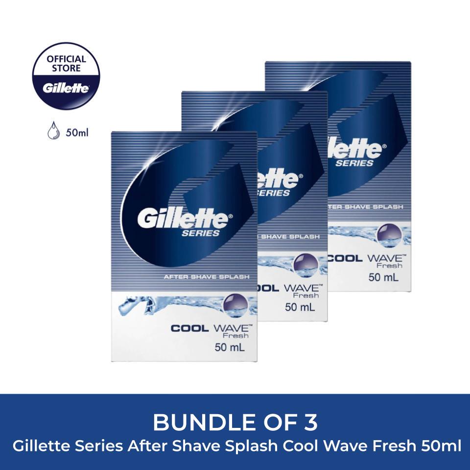 [Bundle of 3] Gillette Series After Shave Splash Cool Wave Fresh, 50ml