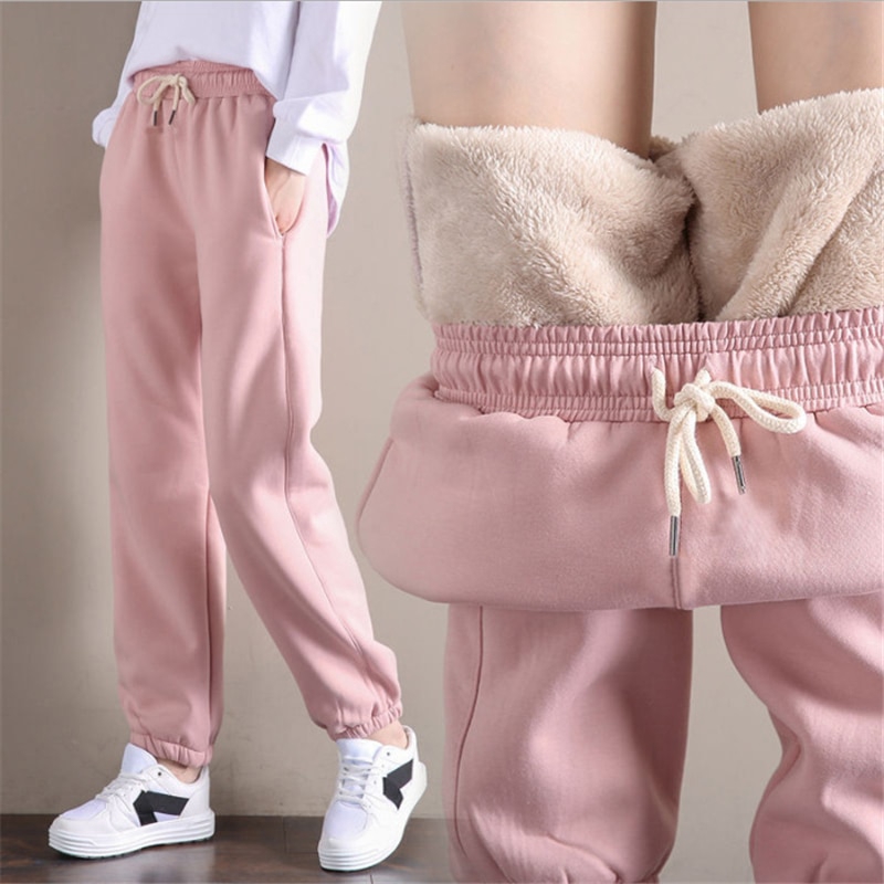 warm fleece joggers womens