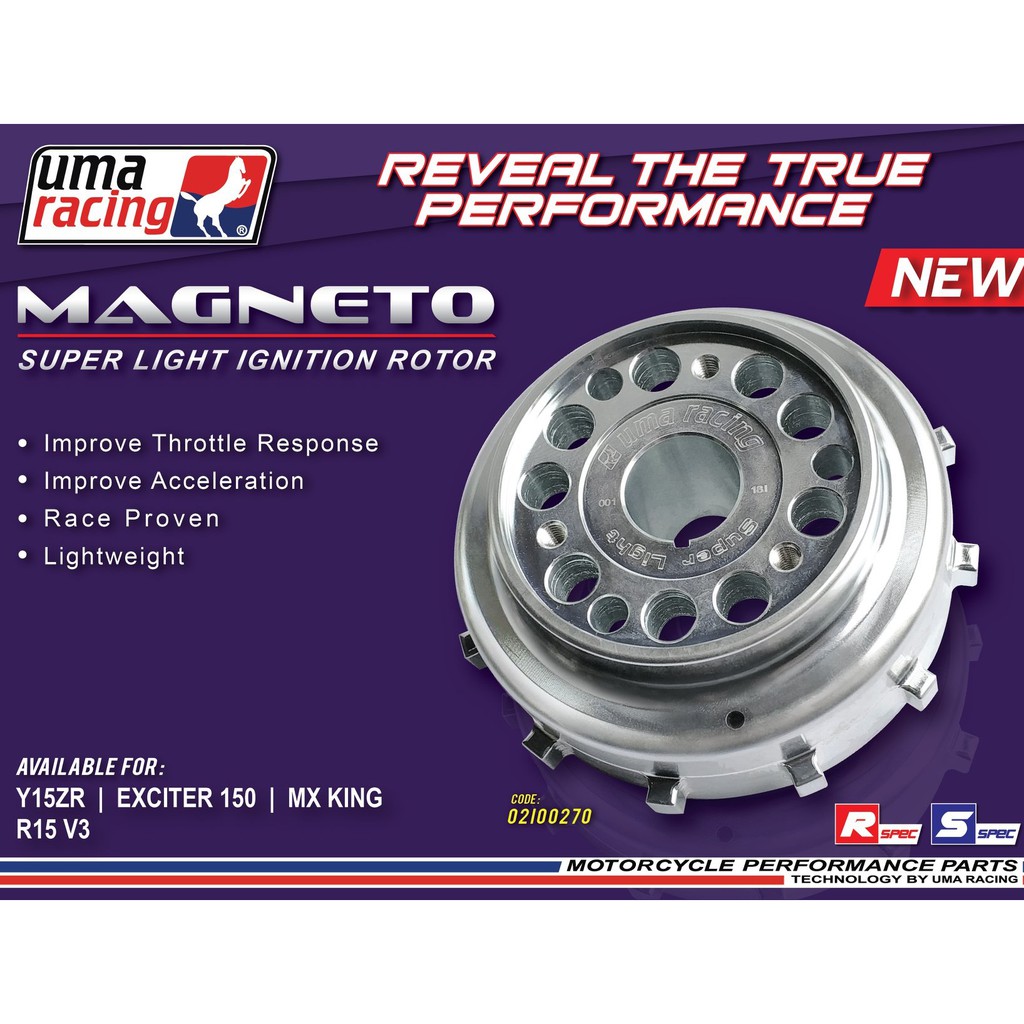 Uma Racing Y15 Y16 Super Light Magneto Ignition Rotor Y15 Y15zr Shopee Singapore