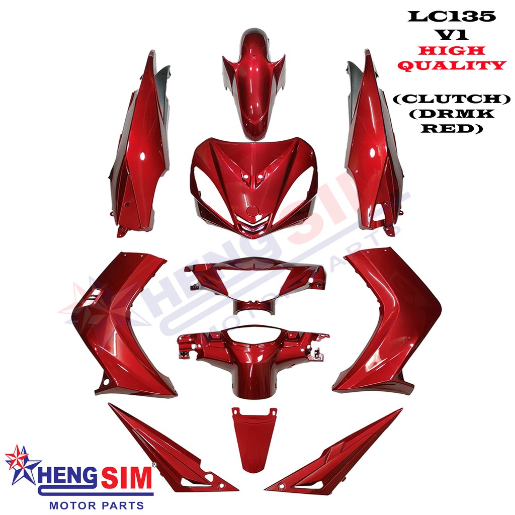 Lc135 V1 Cover Set Yamaha Lc Drmk Red Shopee Singapore