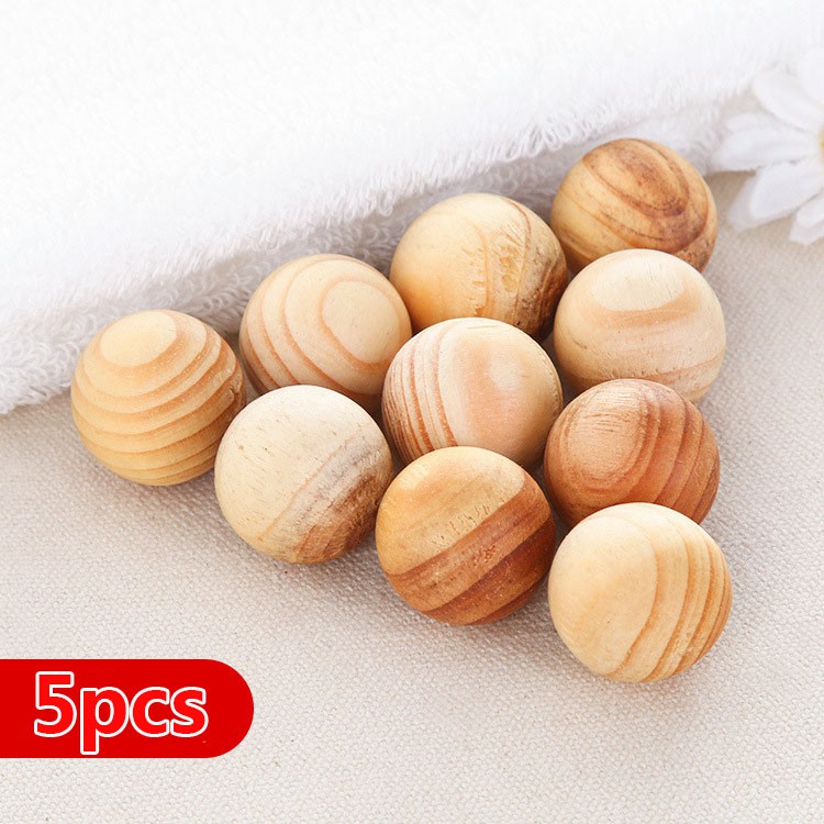 5pcs Natural Cedar Wood Moth Balls Lavender Camphor Repellent Wardrobe