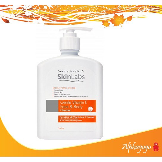Derma Health S Skin Labs Gentle Vitamin E Face Body Cleanser 500ml Shopee Singapore