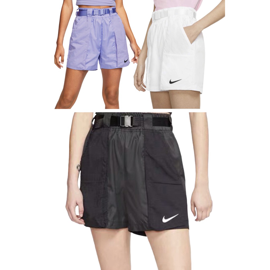 nike black and white shorts womens