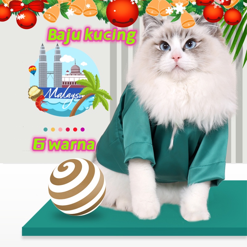 Malay shirts cat Baju Kurung Baju Malay unisex Raya Aidilfitri cloth cat clothes costume Hari