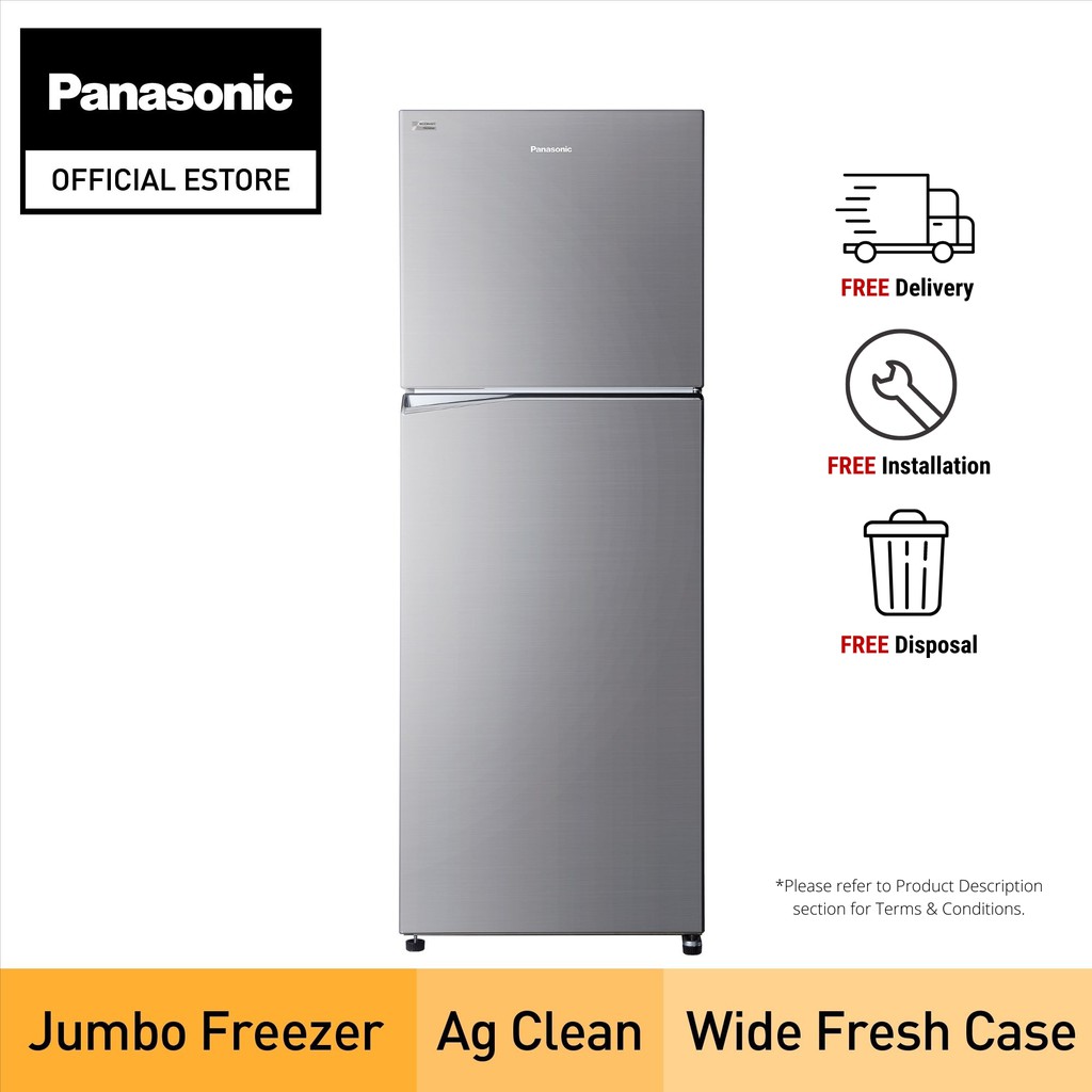 NEW Panasonic 2Door Refrigerator with Jumbo Freezer NRBL381PSSG