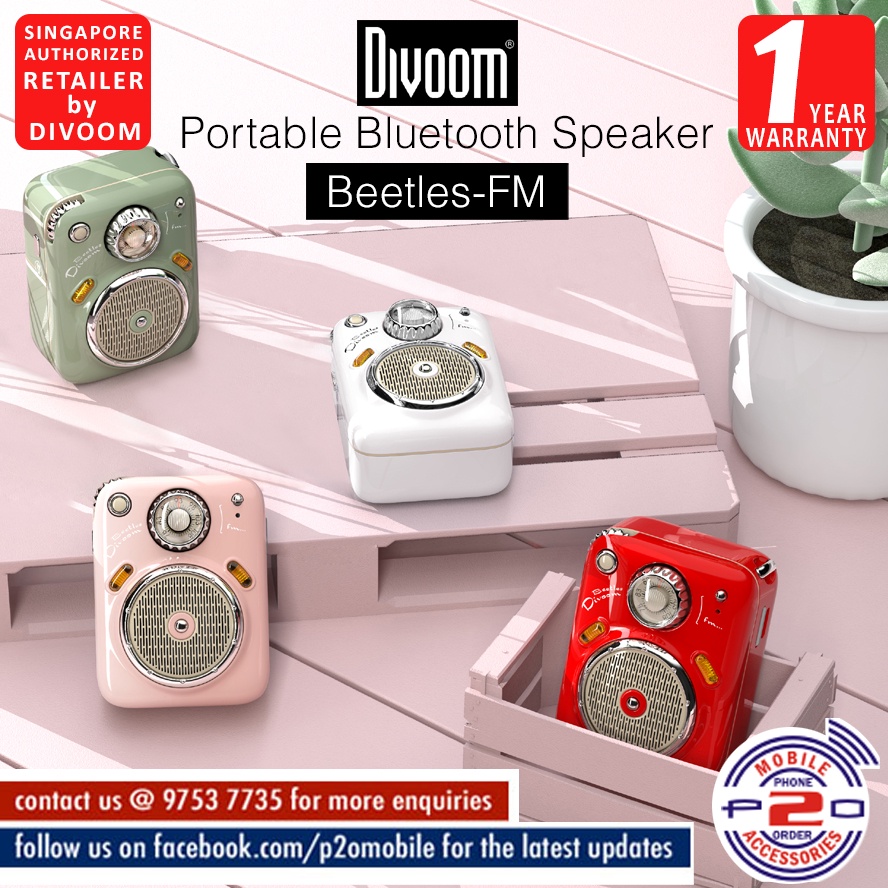 Divoom Beetles Ultra Compact Portable FM Radio & Bluetooth Speaker