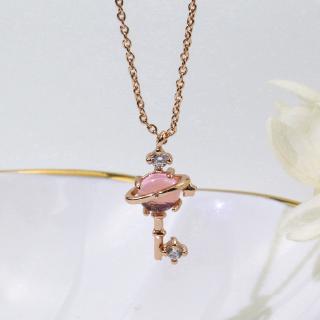Image of thu nhỏ Fashion Pink Crystal Pendant Necklace Rose Gold Chain Necklaces Women Jewelry #6