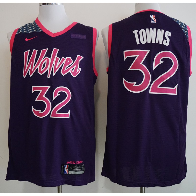 timberwolves black and purple jersey