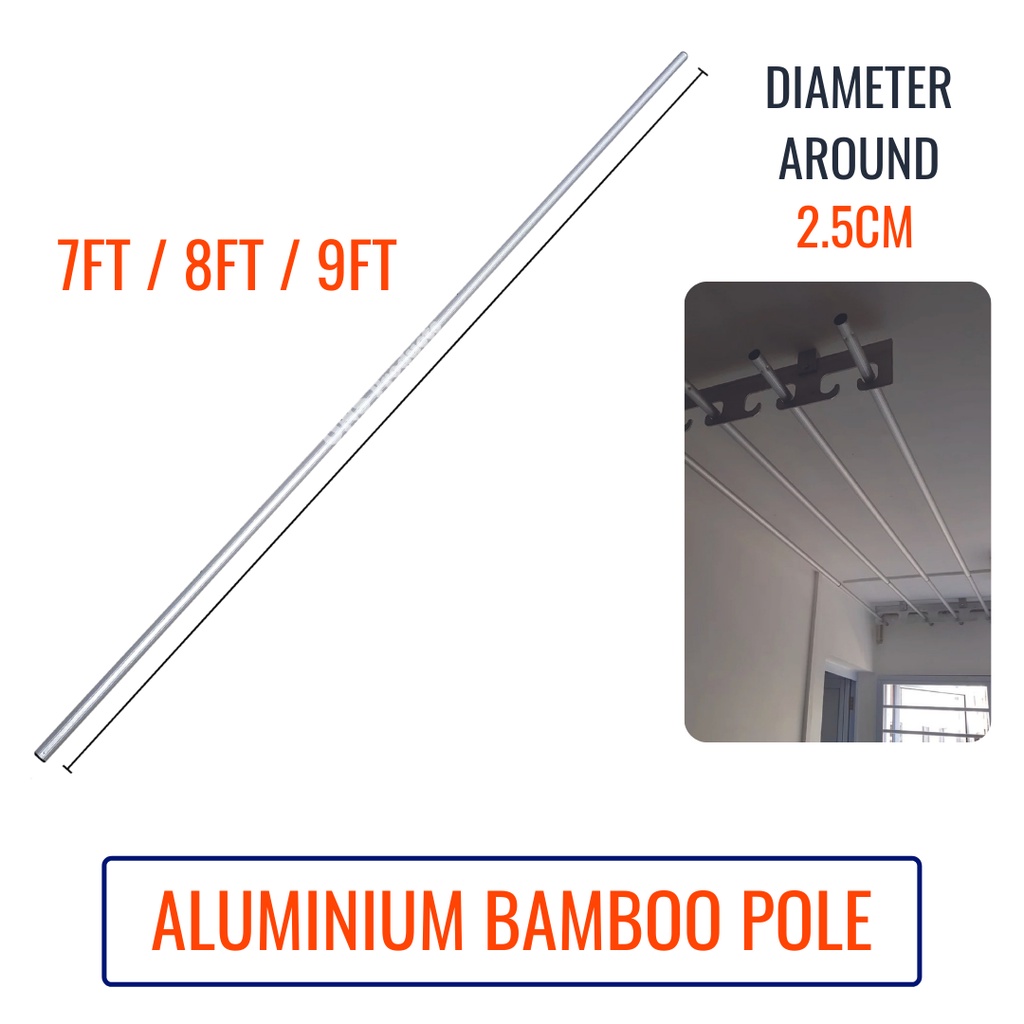 [BUNDLE SALES] ONS Aluminum Laundry Pole / Bamboo Pole 7FT / 8 FT / 9FT