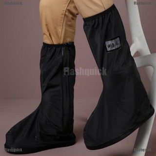 Flashquick Waterproof Motorcycle Biker Reflective Rain Boot shoes Footweaar Cover Black #3