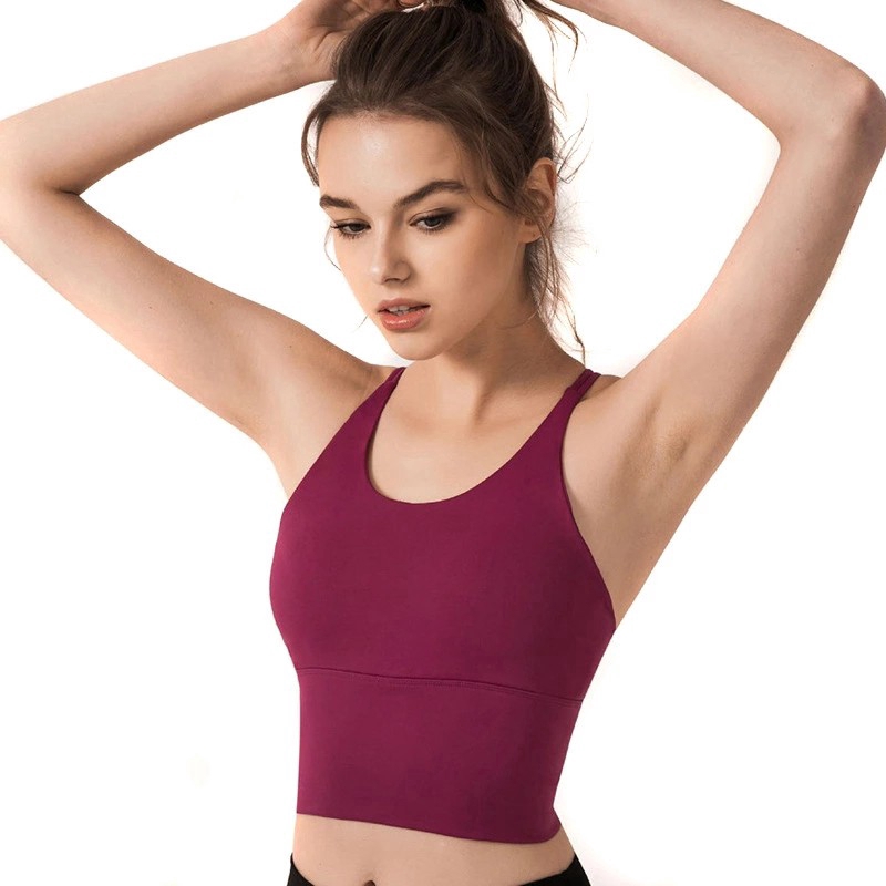 HOPPE FUMENG Women's thin shoulders forks beauty back yoga clothes