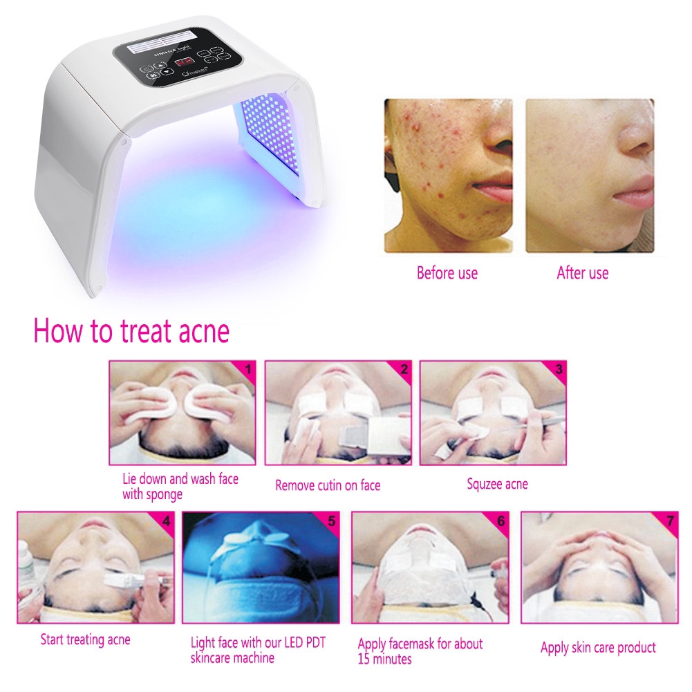 7 Color PDT LED Light Beauty Photodynamic Lamp Acne Treatment | Shopee ...