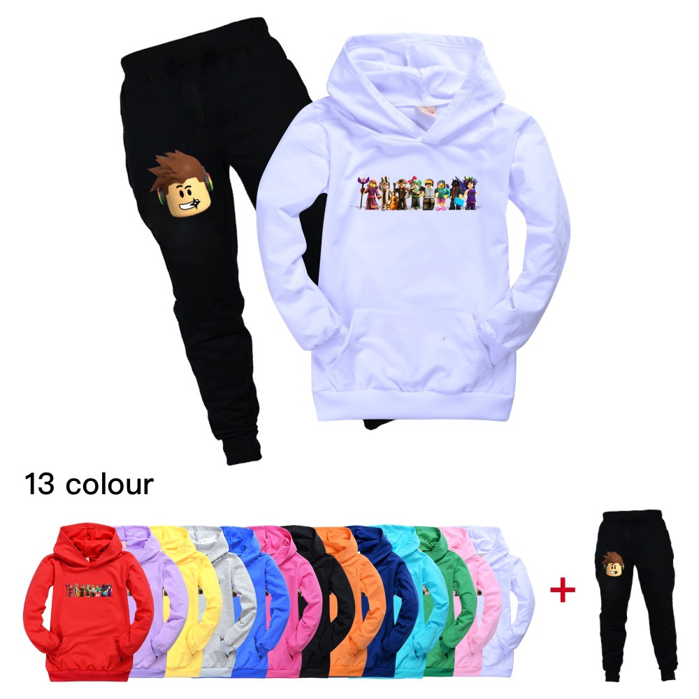 Roblox Hoodies Pants Set Kids Hoodies With Pocket For Boys And Girls Two Pieces Set Sweatshirt Shopee Singapore - roblox hoodies pants suit kids hoodies with pocket for boys and girls two pieces set sweatshirt shopee singapore