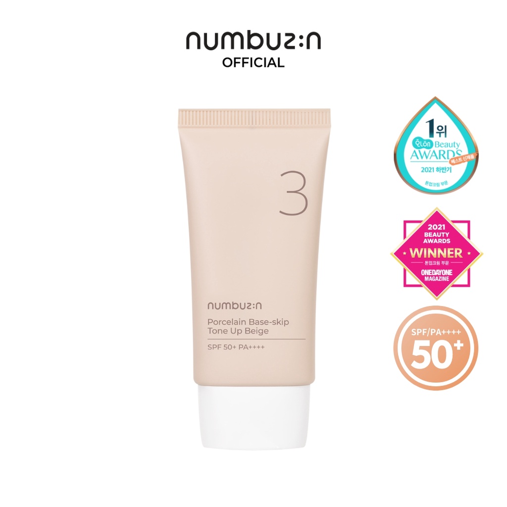 numbuzin No.3 Porcelain Base-skip Tone Up Beige | Shopee Singapore