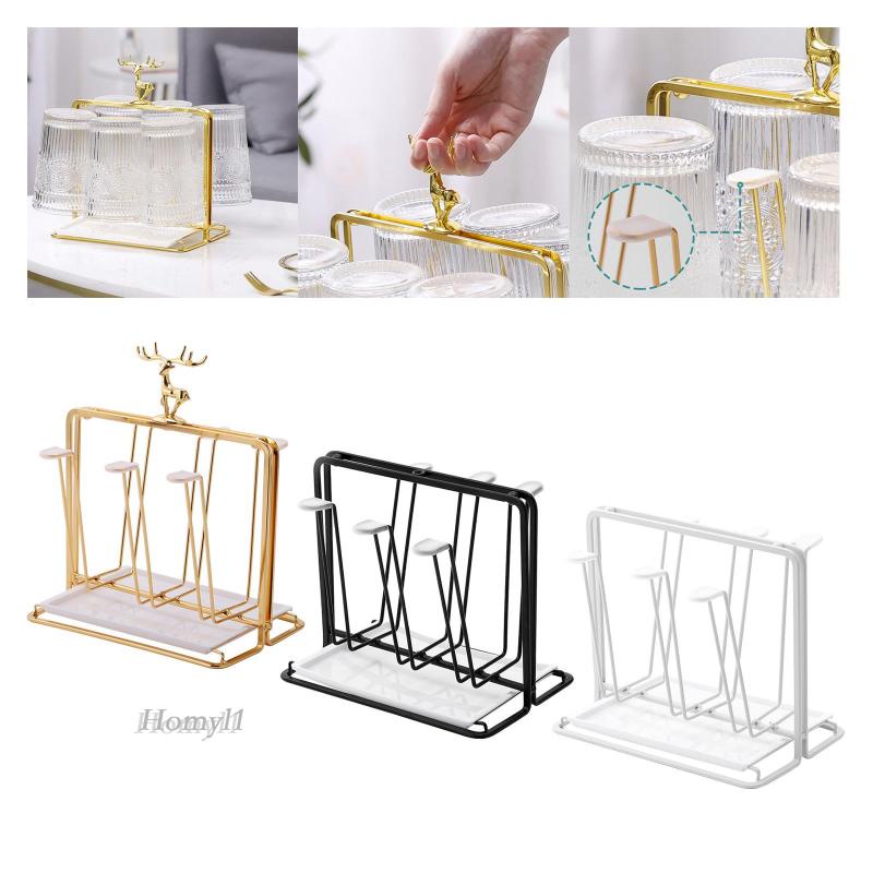 [homyl1] Cup Mug Drying Rack Holder Display Stand Cup Rack for Mugs