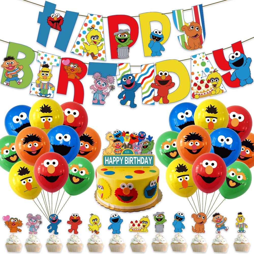 KAWS Sesame Street Birthday Party Decoration Kids Children Birthday ...