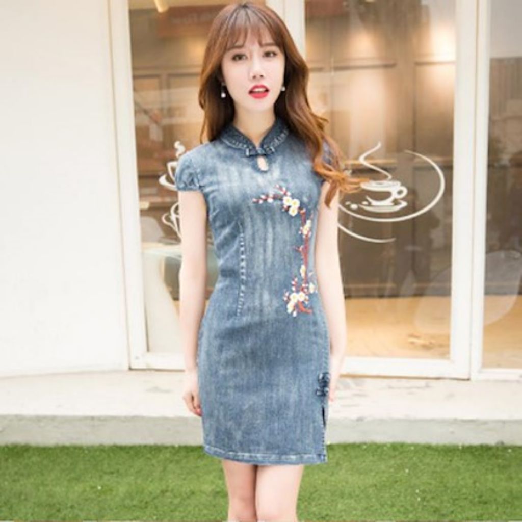 denim cheongsam