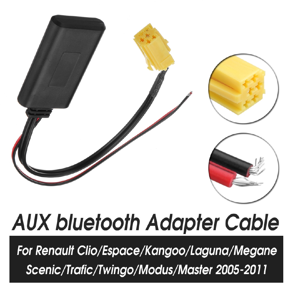 Bluetooth Adapter Aux Cable Stereo Radio For Renault Clio Kangoo Megane Scenic Shopee Singapore