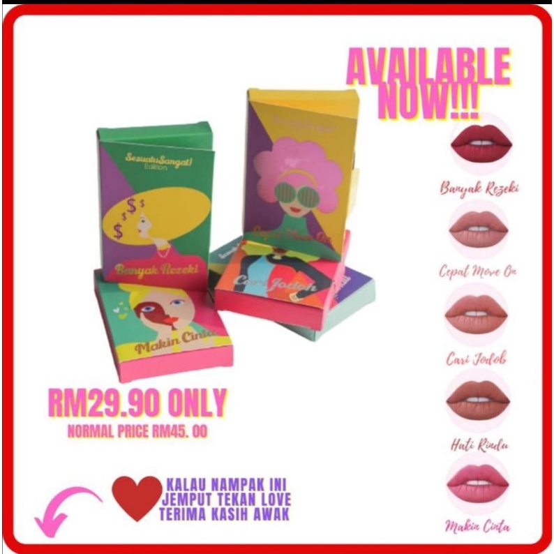 Ready Stock Ratasya Cosmetics Lipmatte Sesuatu Sangat Edition Shopee Singapore