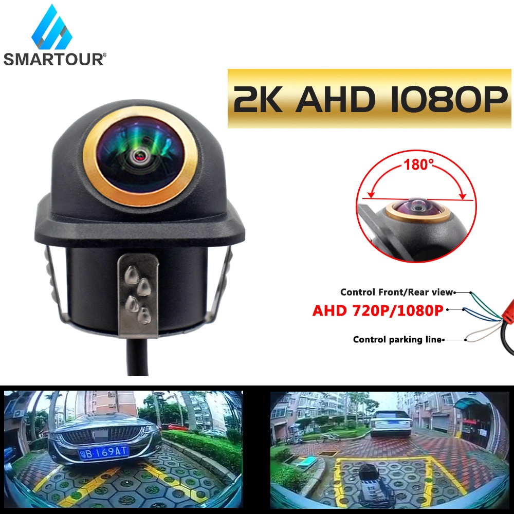Smartour AHD 2K 1080P Night Vision 180 Degree Fisheye Len Car Reverse
