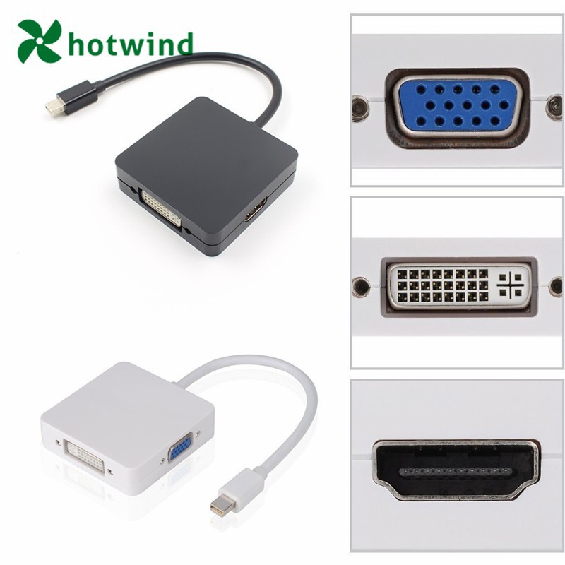 Mini Display Port Dp To Hdmi Vga Dvi Black Microsoft Surface Pro 1 2 3 4 Sc Shopee Singapore