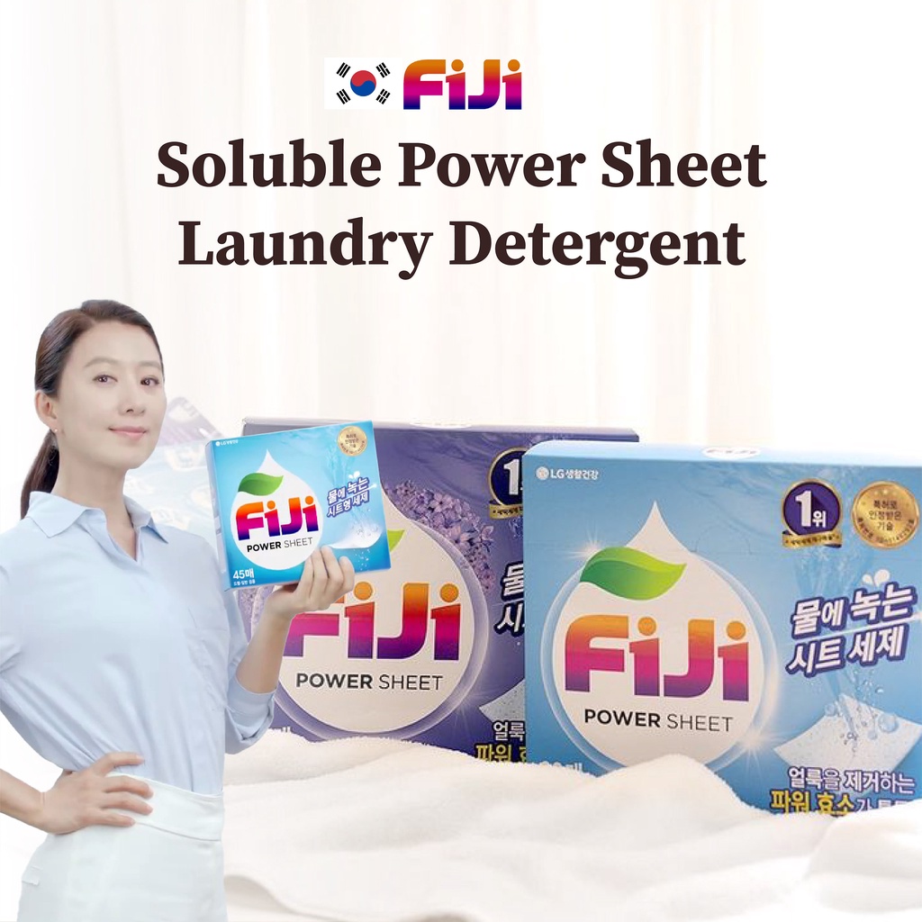 FIJI Pure Soluble Laundry Detergent Power Sheet 30s Made In Korea Shopee Singapore
