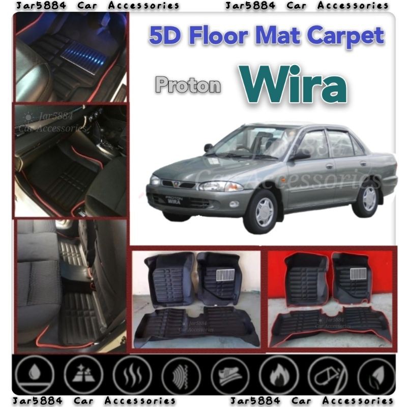 Proton Wira 5d Car Floor Mat Carpet Shopee Singapore