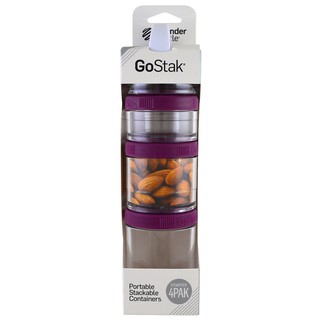 BlenderBottle - GoStak Portable Stackable Containers Starter 4 Pack ...