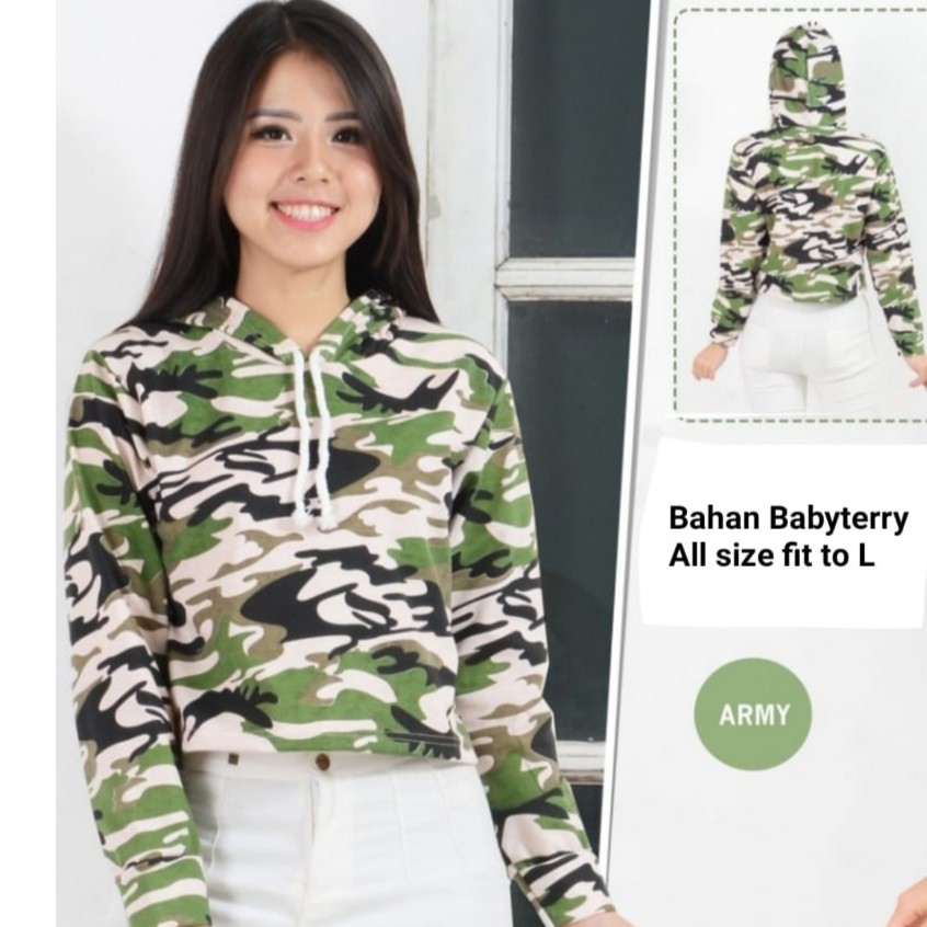women's army hoodie