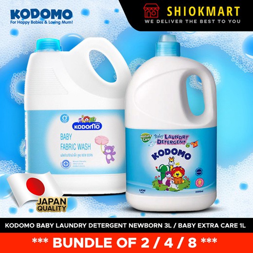 [Kodomo] Baby Laundry Detergent Newborn /Newborn Extra Care 3L (Bundle
